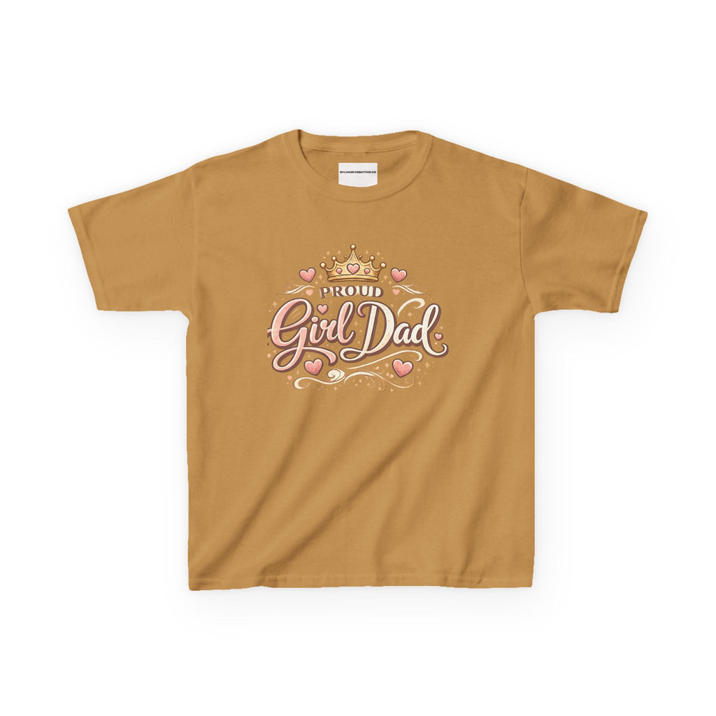 Proud Girl Dad Kids T-Shirt — Cute Princess Crown Design for Dads & Daughters