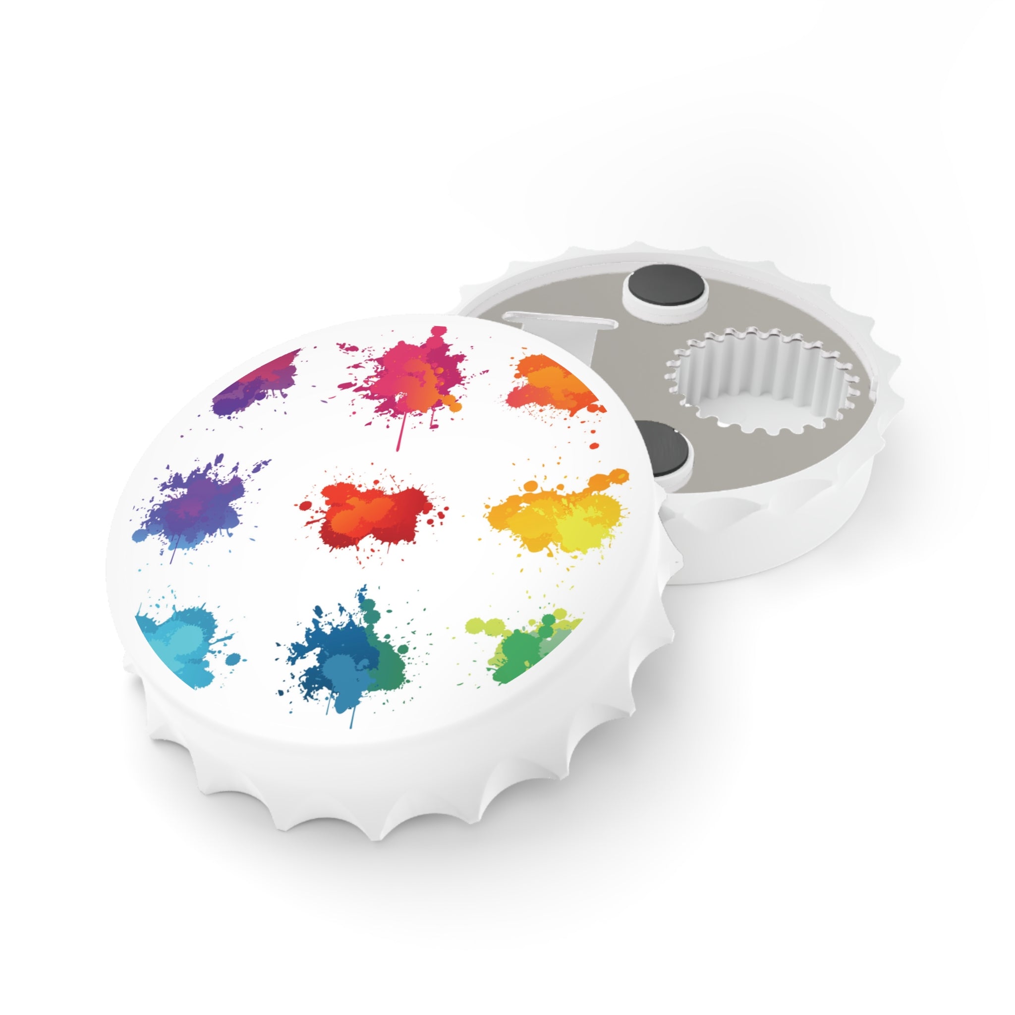 Color Splash Bottle Opener – Rainbow Paint Splat Design