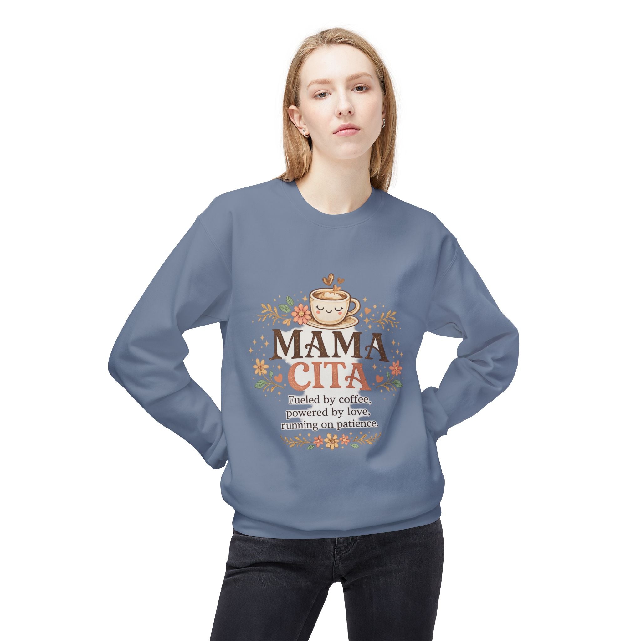Mama Cita Sweatshirt – Floral Coffee Mom Crewneck