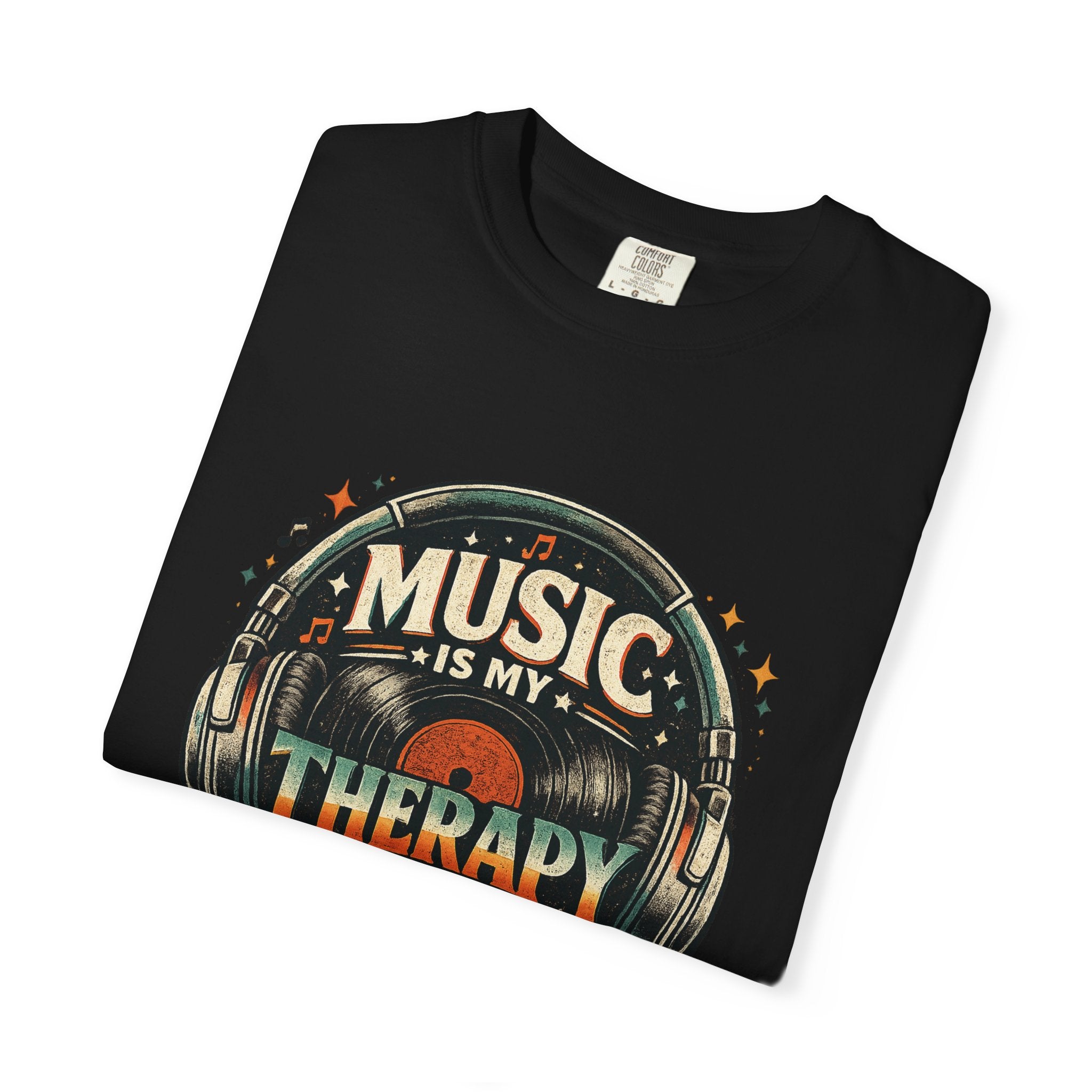 Music Is My Therapy T-Shirt — Graphic Tee for Music Lovers