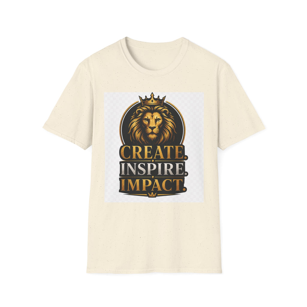 Create Inspire Impact Lion T-Shirt — Motivational Graphic Tee