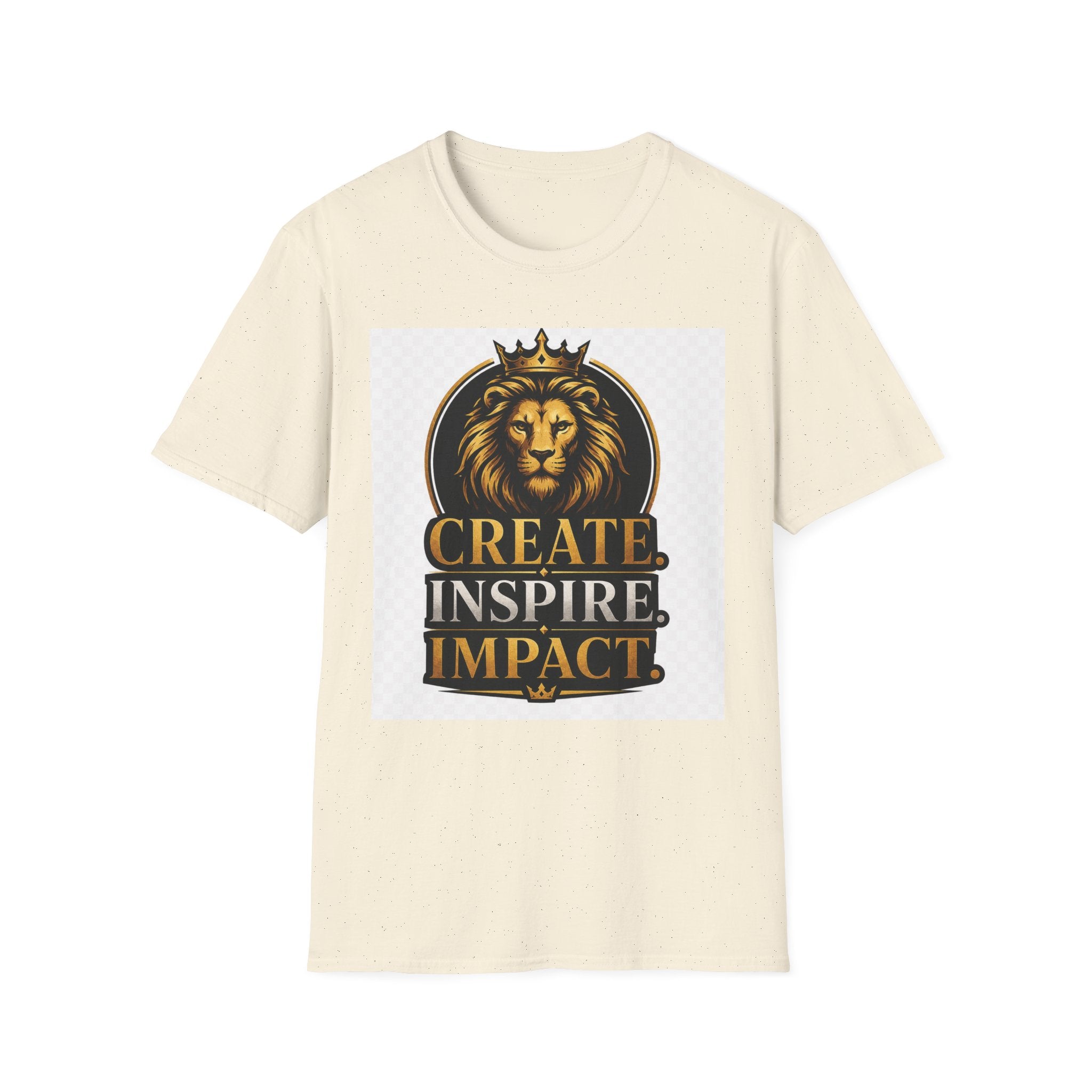 Create Inspire Impact Lion T-Shirt — Motivational Graphic Tee