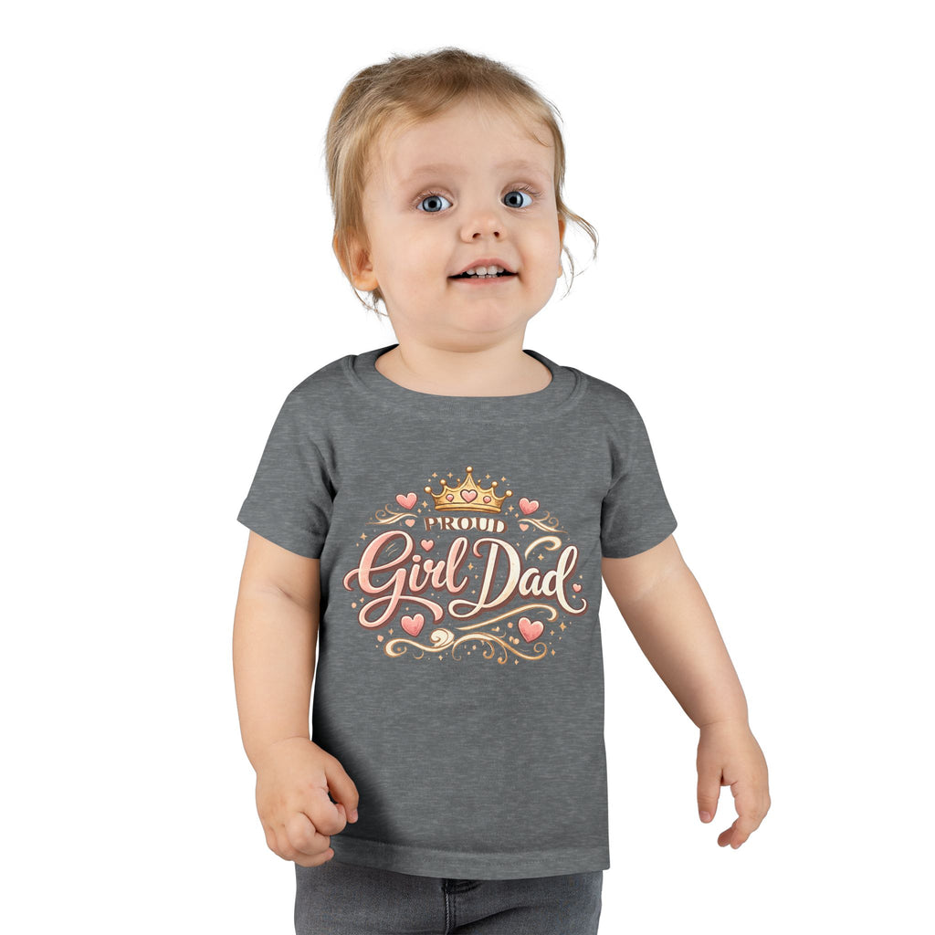 Toddler T‑Shirt — "Daddy's Girl Dad" Cute Crown & Hearts