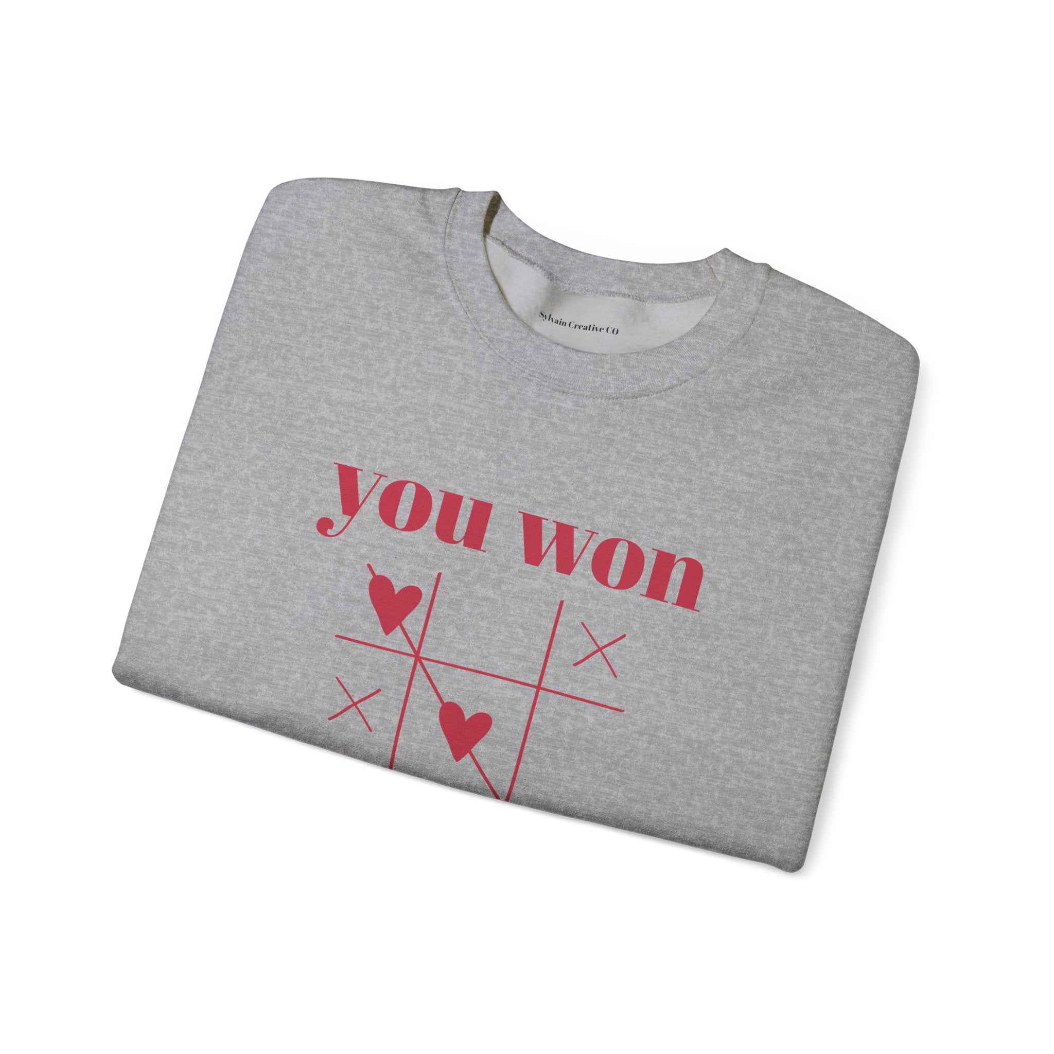 Valentine Tic-Tac-Toe "You Won My Heart" Sweatshirt