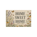 Home Sweet Home Floral Outdoor Rug — Welcome Doormat for Porch & Patio