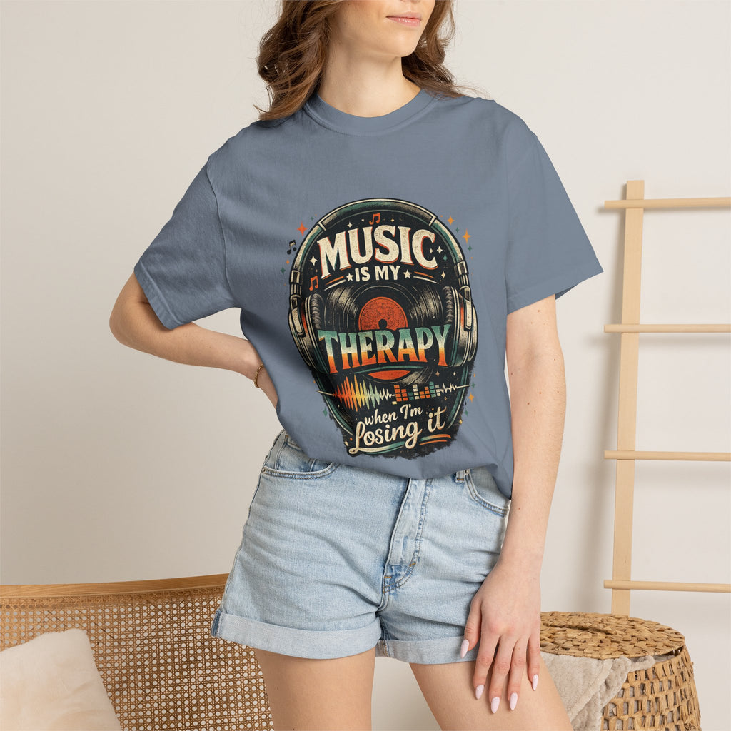 Music Is My Therapy T-Shirt — Graphic Tee for Music Lovers