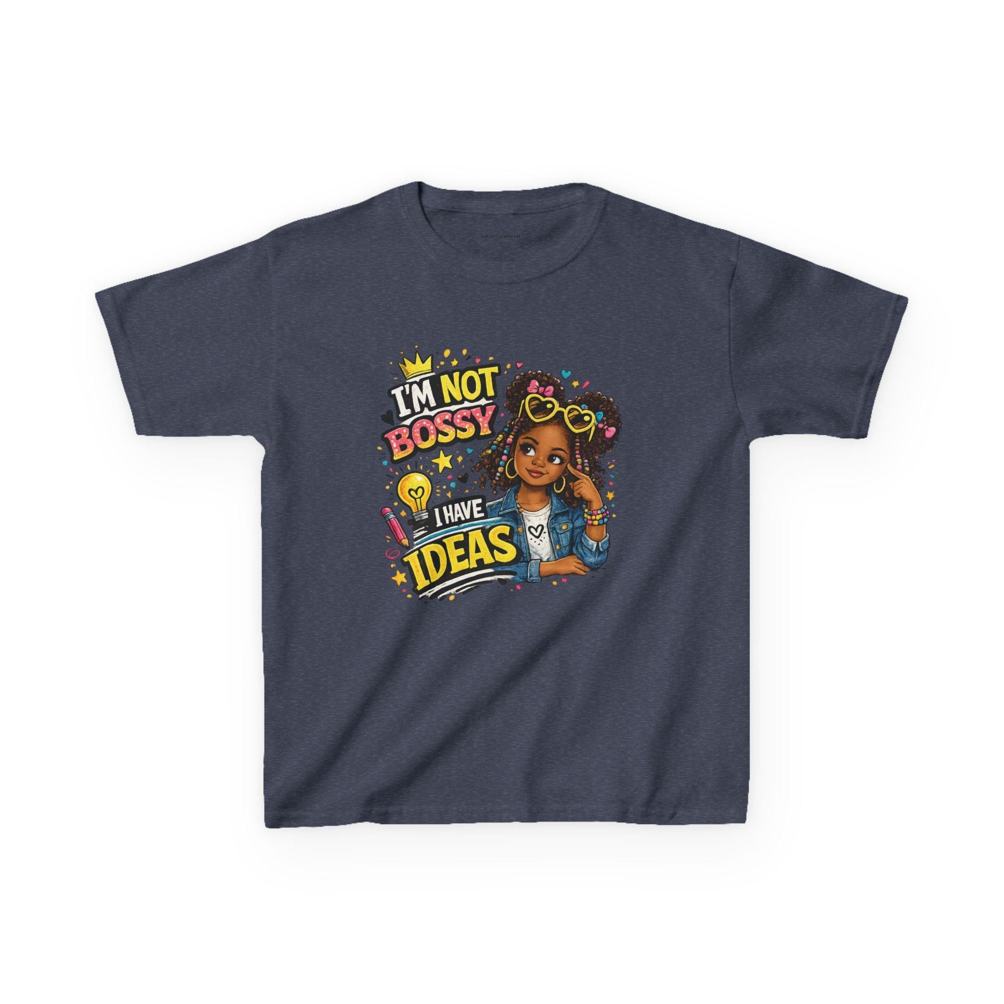 Kids Tee — “I’m Not Bossy I Have Ideas” Cute Confident Girl Graphic Shirt