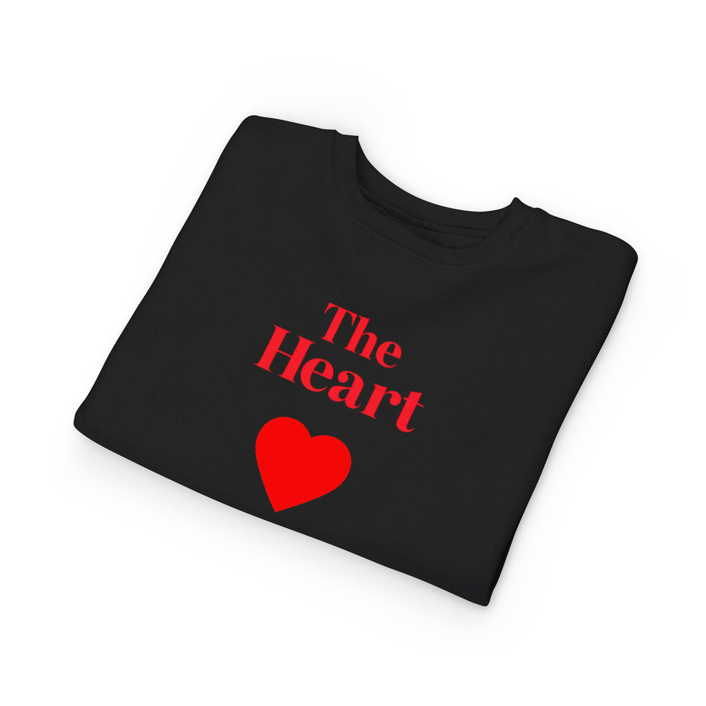 Toddler Sweatshirt - "The Heart" Red Heart Graphic Cozy Kids Pullover (Valentine's Day)