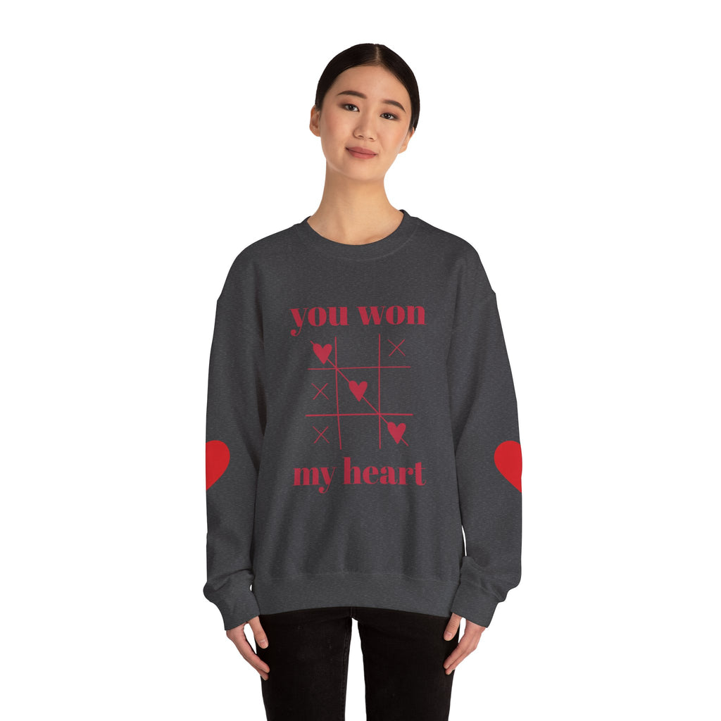 Valentine Tic-Tac-Toe "You Won My Heart" Sweatshirt