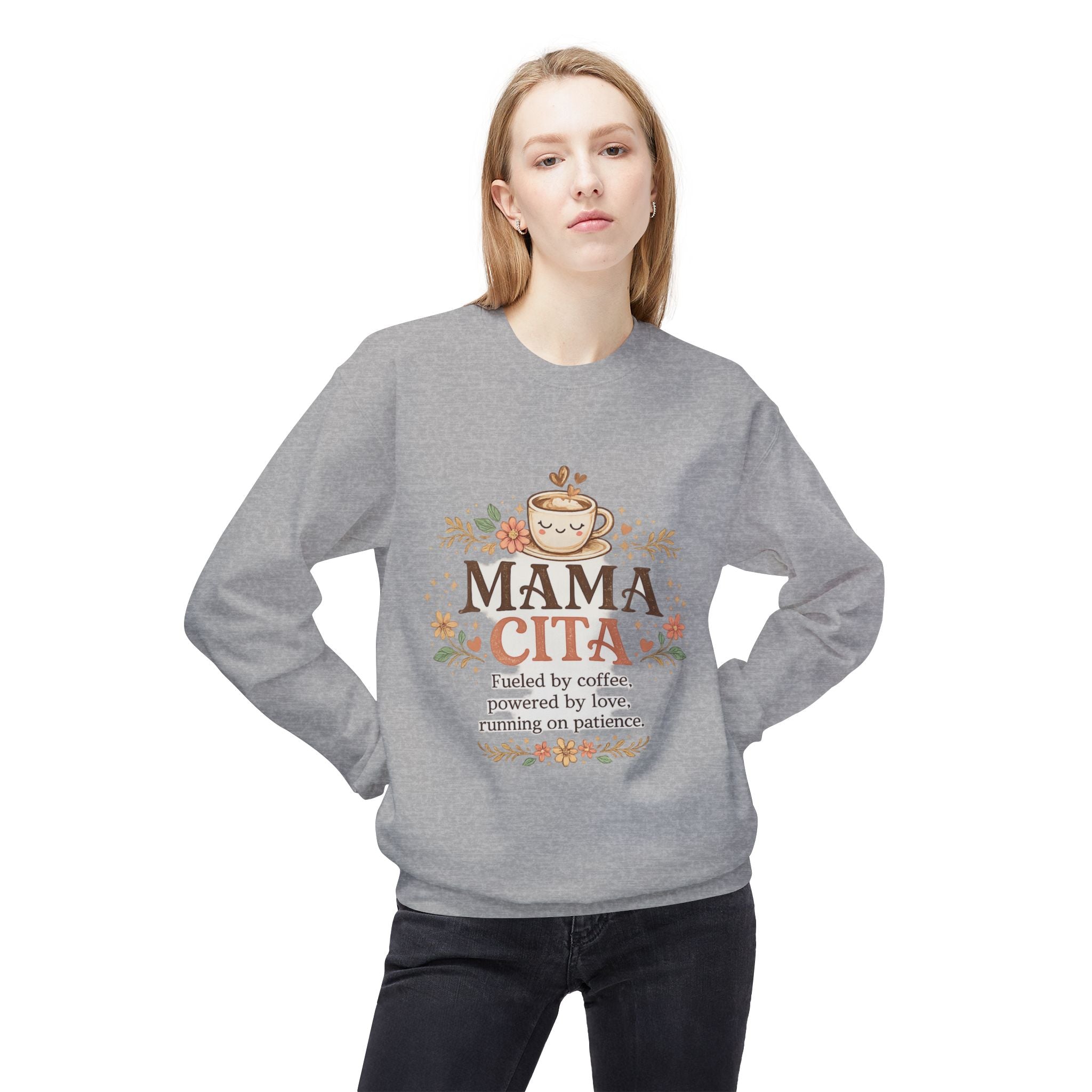 Mama Cita Sweatshirt – Floral Coffee Mom Crewneck