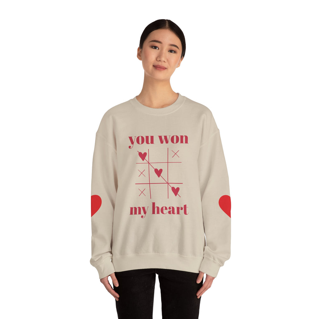 Valentine Tic-Tac-Toe "You Won My Heart" Sweatshirt