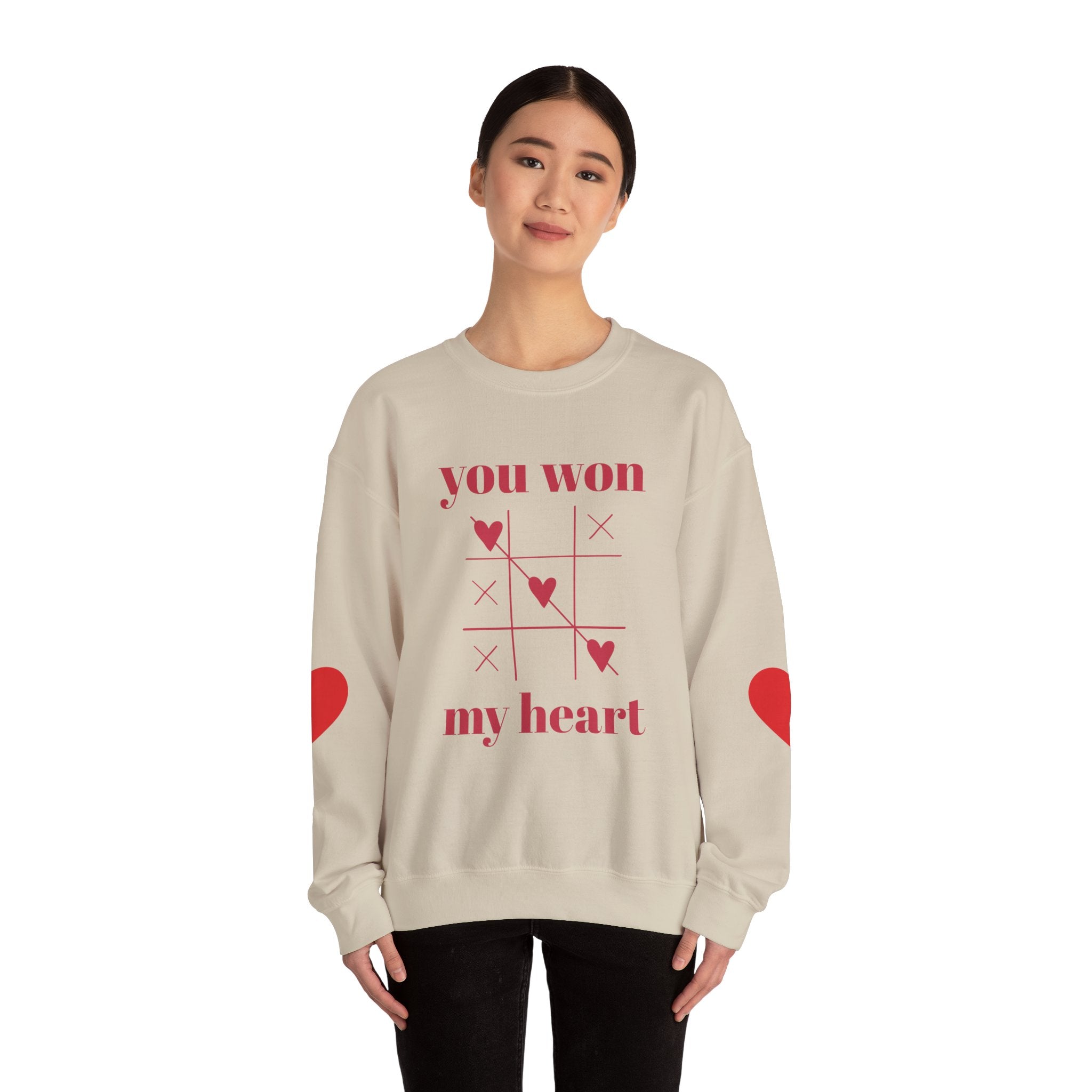 Valentine Tic-Tac-Toe "You Won My Heart" Sweatshirt