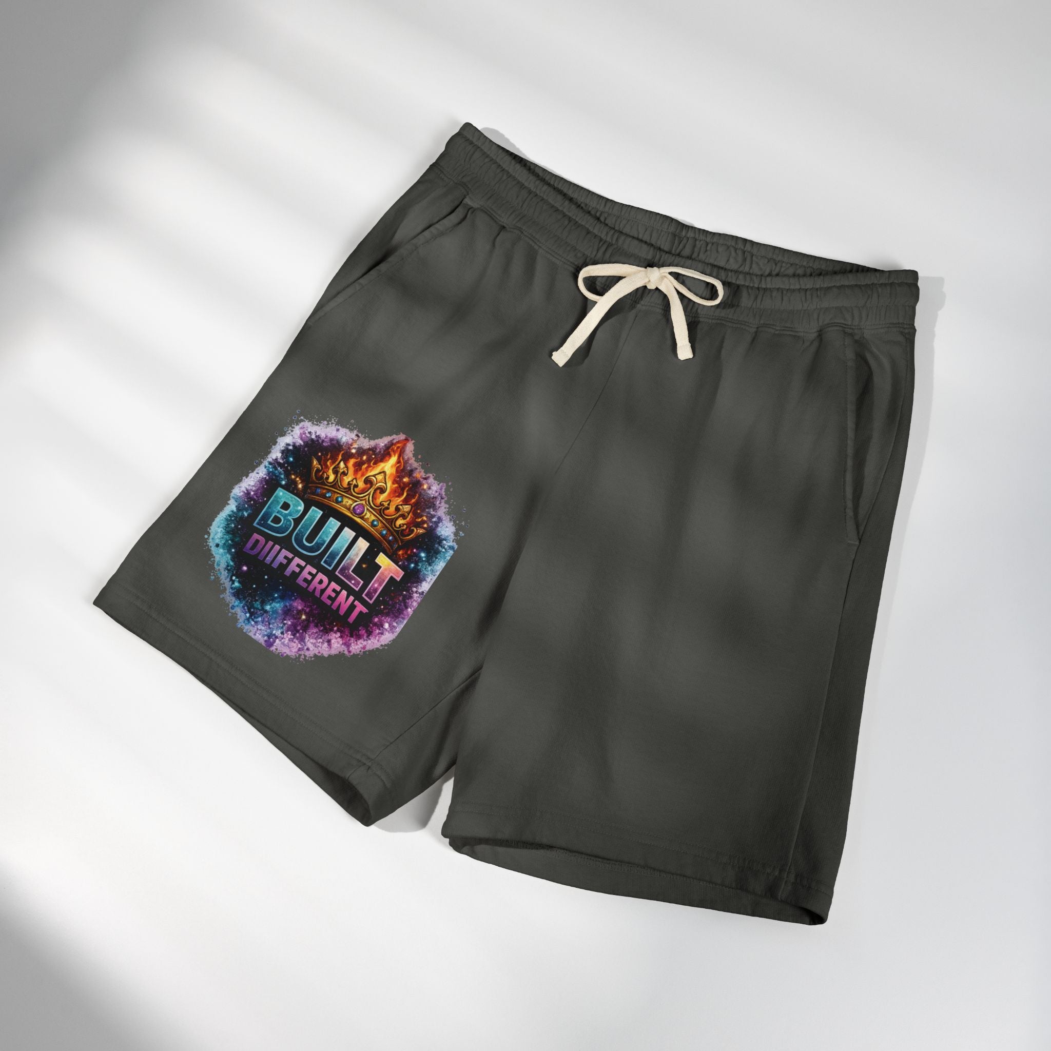 Built Different Sweat Shorts — Garment-Dyed Fleece Athletic Shorts