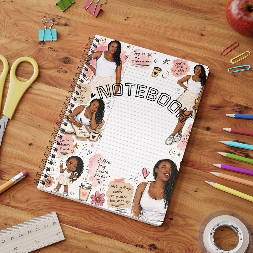 Collage Journal Girl Figures Notebook | Spiral A5 Wirobound