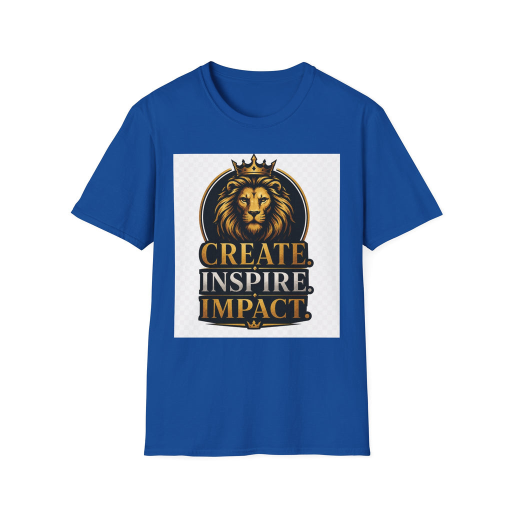 Create Inspire Impact Lion T-Shirt — Motivational Graphic Tee