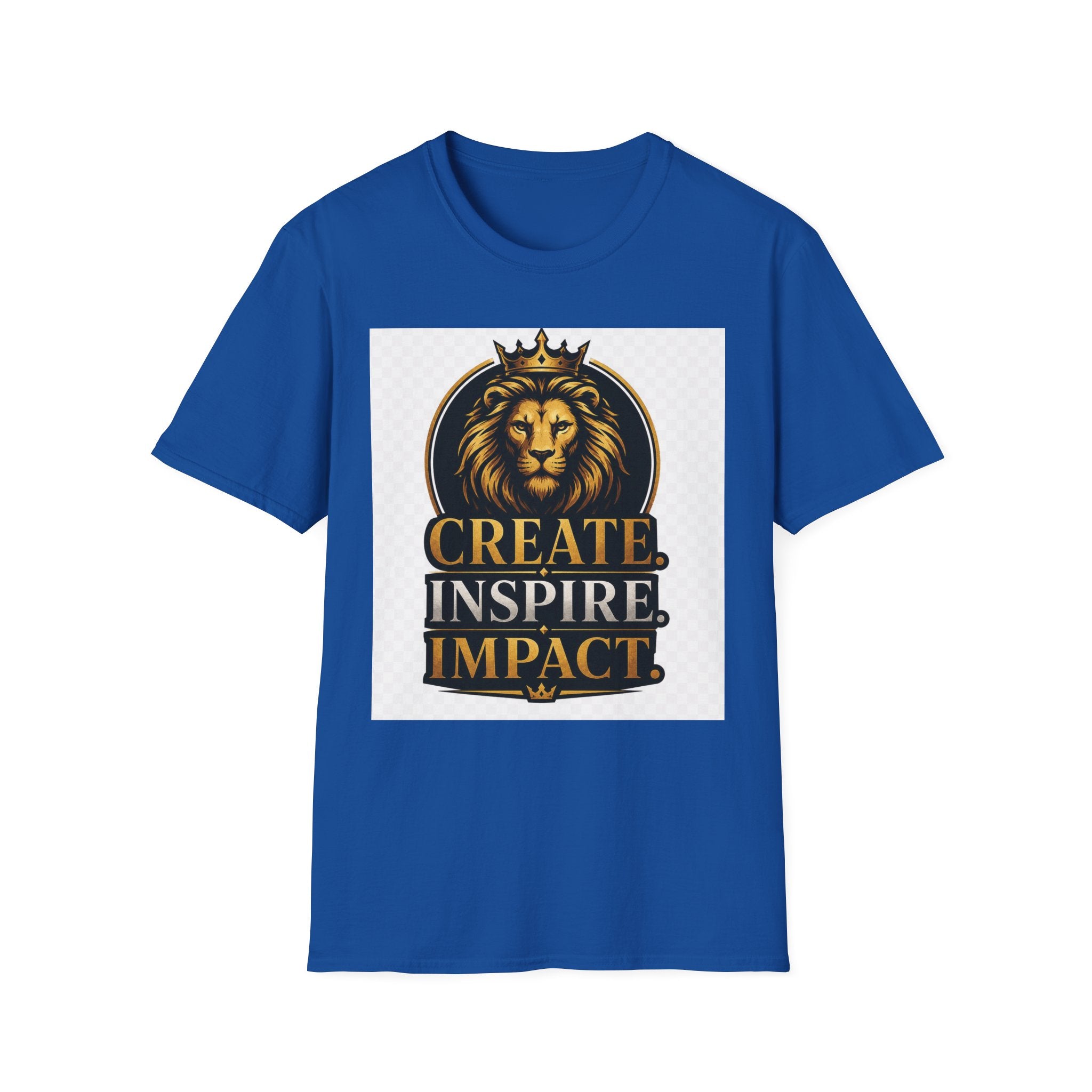 Create Inspire Impact Lion T-Shirt — Motivational Graphic Tee
