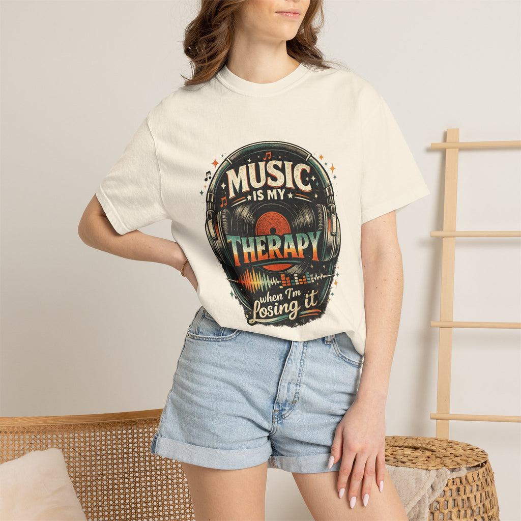 Music Is My Therapy T-Shirt — Graphic Tee for Music Lovers