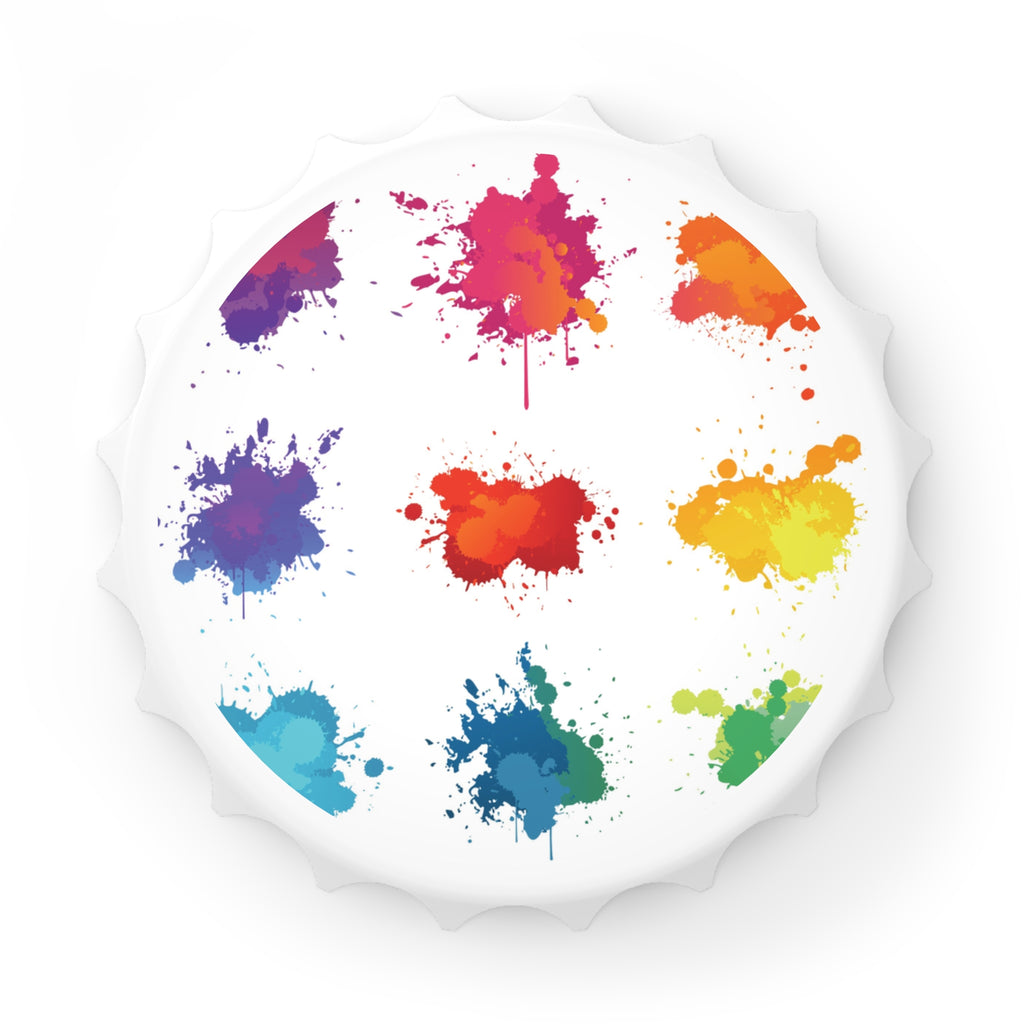 Color Splash Bottle Opener – Rainbow Paint Splat Design