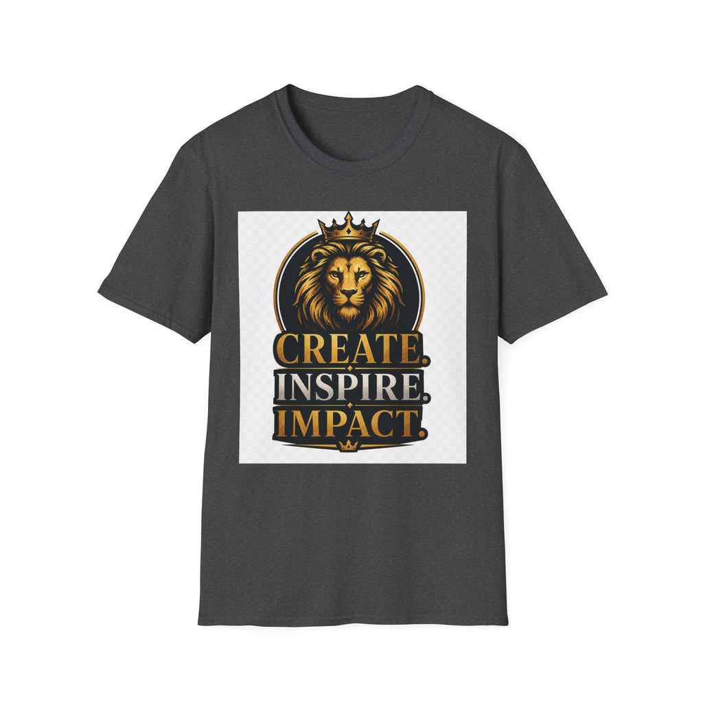 Create Inspire Impact Lion T-Shirt — Motivational Graphic Tee