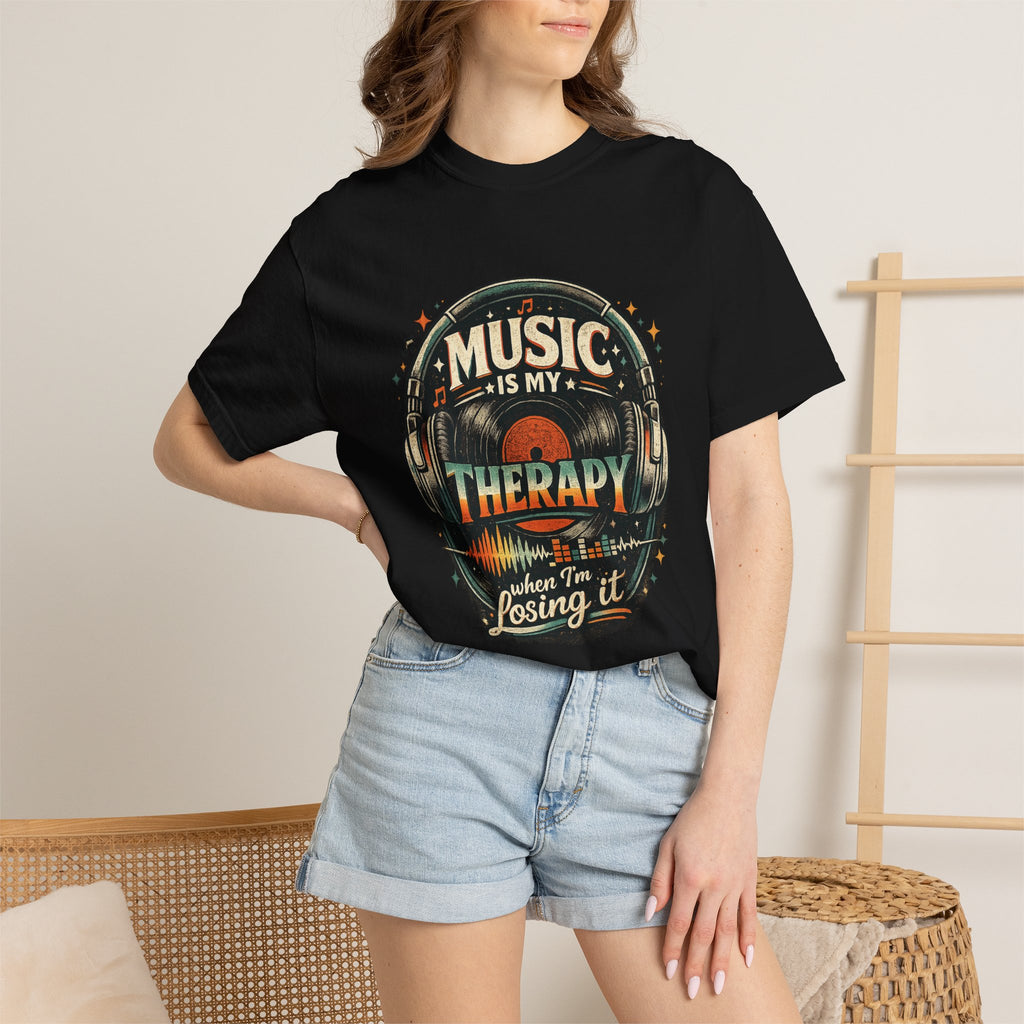 Music Is My Therapy T-Shirt — Graphic Tee for Music Lovers
