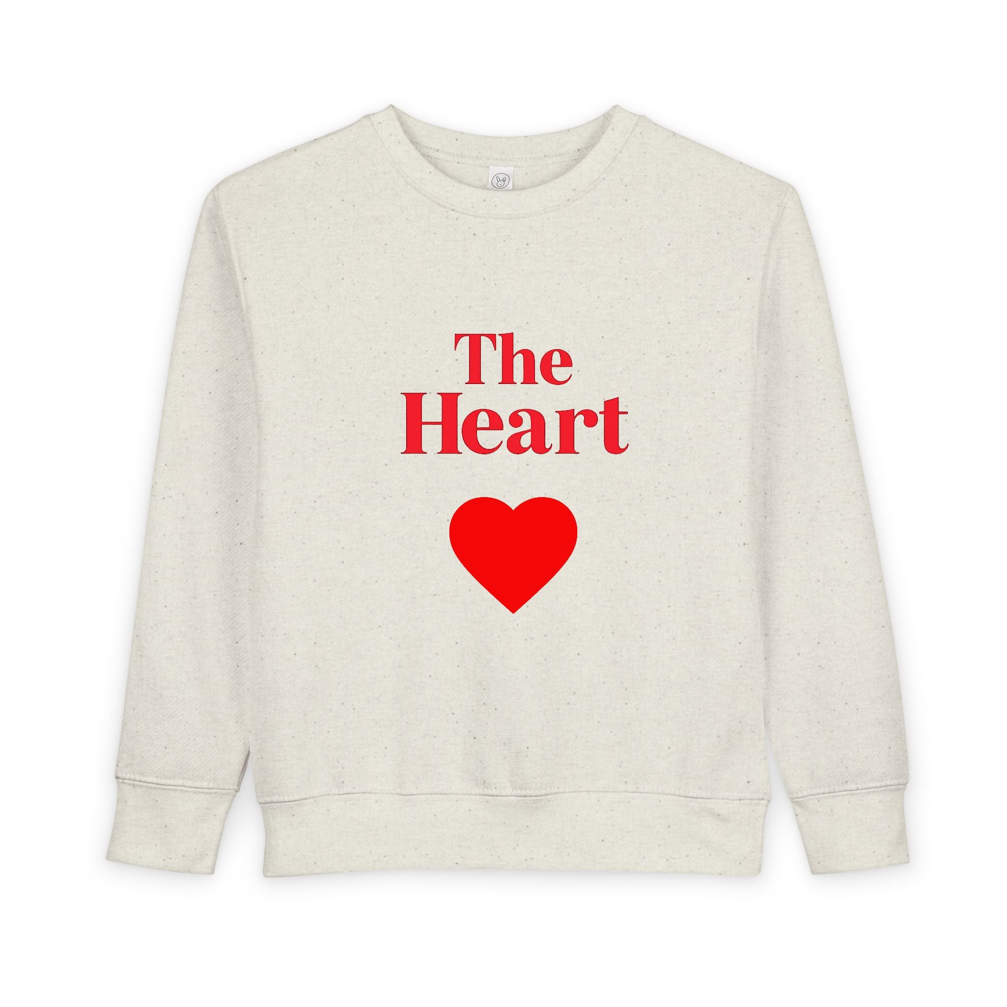 Toddler Sweatshirt - "The Heart" Red Heart Graphic Cozy Kids Pullover (Valentine's Day)