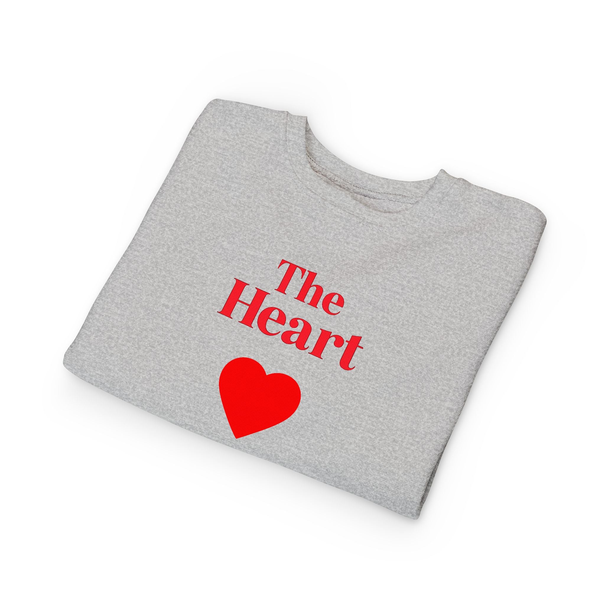 Toddler Sweatshirt - "The Heart" Red Heart Graphic Cozy Kids Pullover (Valentine's Day)