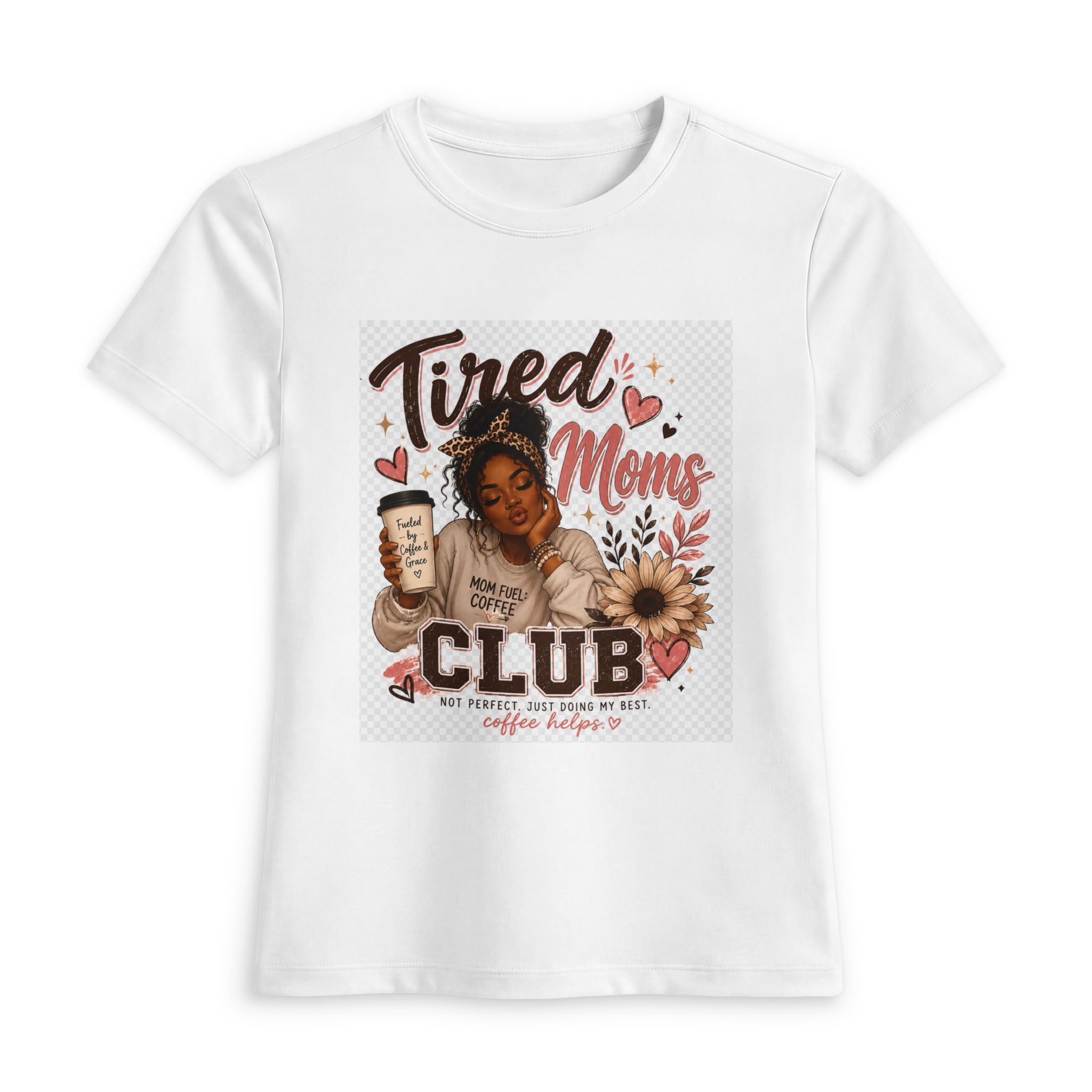 Tired Moms Club Tee — Funny Coffee Mom Graphic Shirt