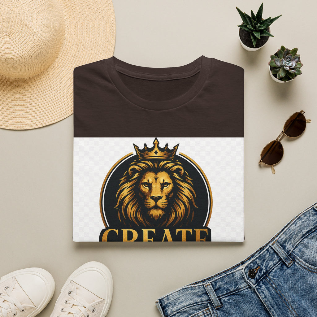 Create Inspire Impact Lion T-Shirt — Motivational Graphic Tee