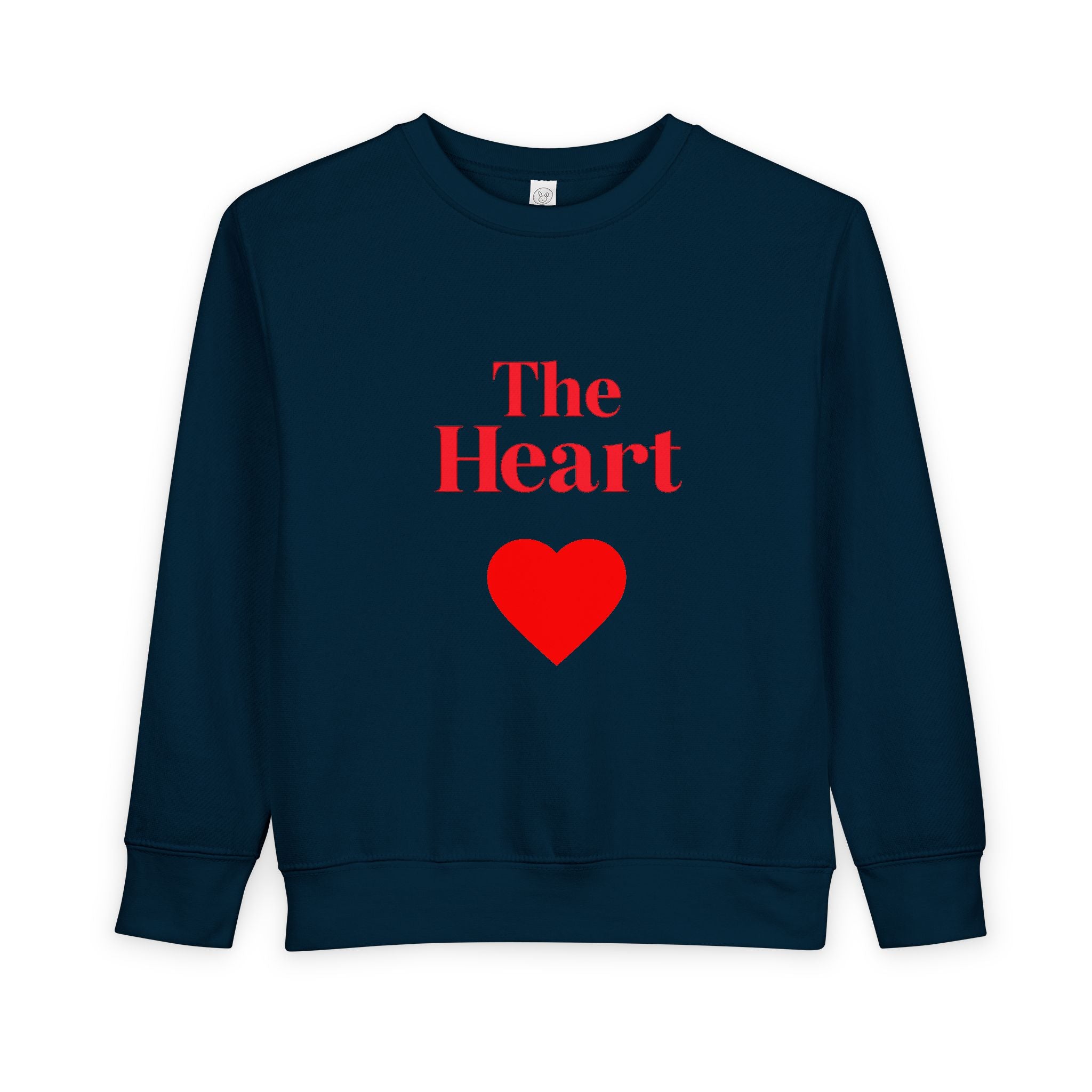 Toddler Sweatshirt - "The Heart" Red Heart Graphic Cozy Kids Pullover (Valentine's Day)