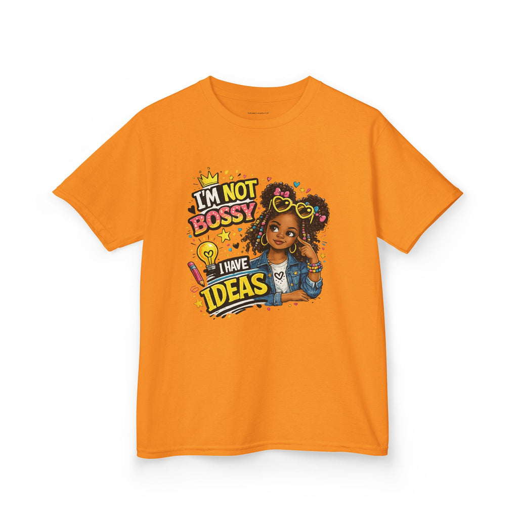 Kids Tee — “I’m Not Bossy I Have Ideas” Cute Confident Girl Graphic Shirt