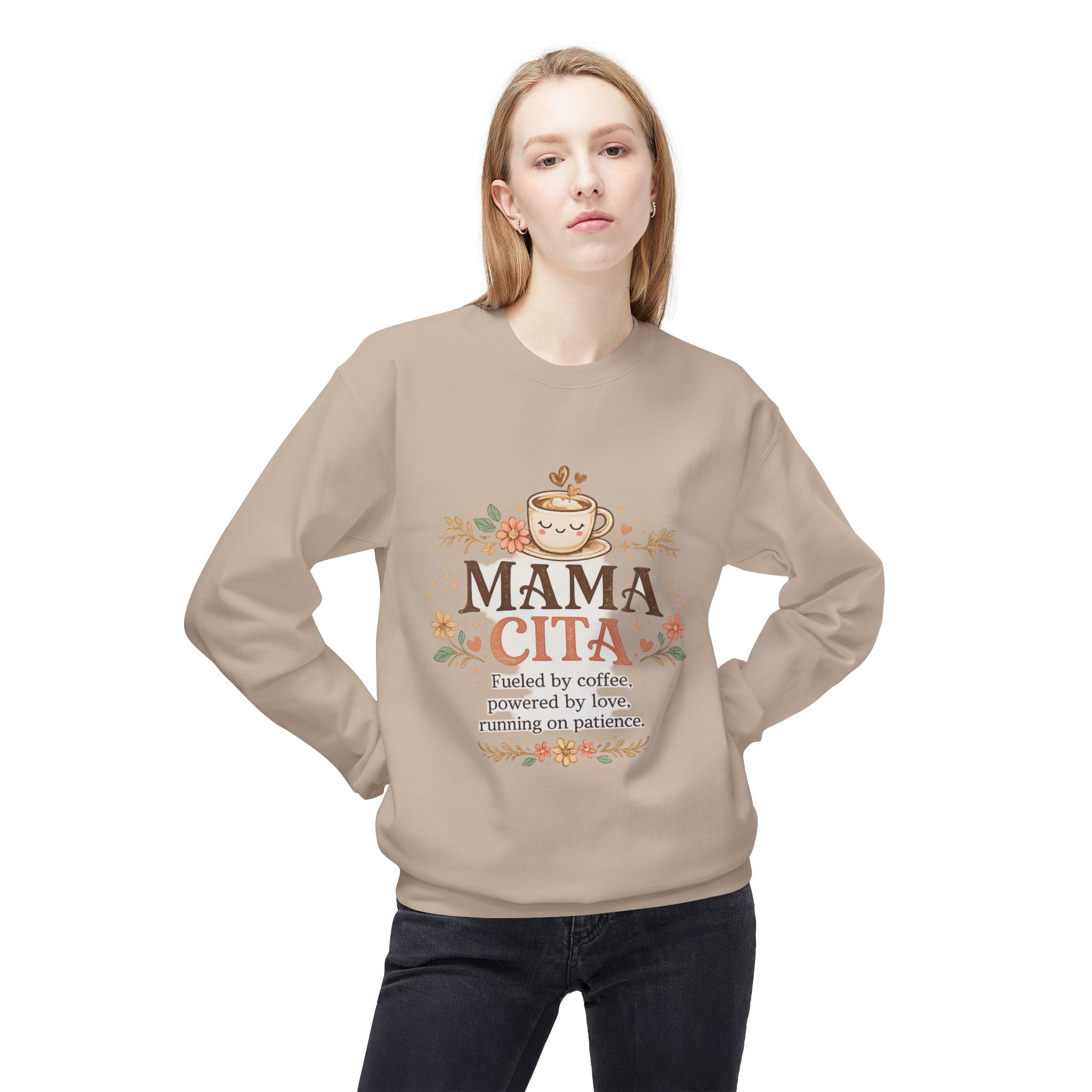 Mama Cita Sweatshirt – Floral Coffee Mom Crewneck